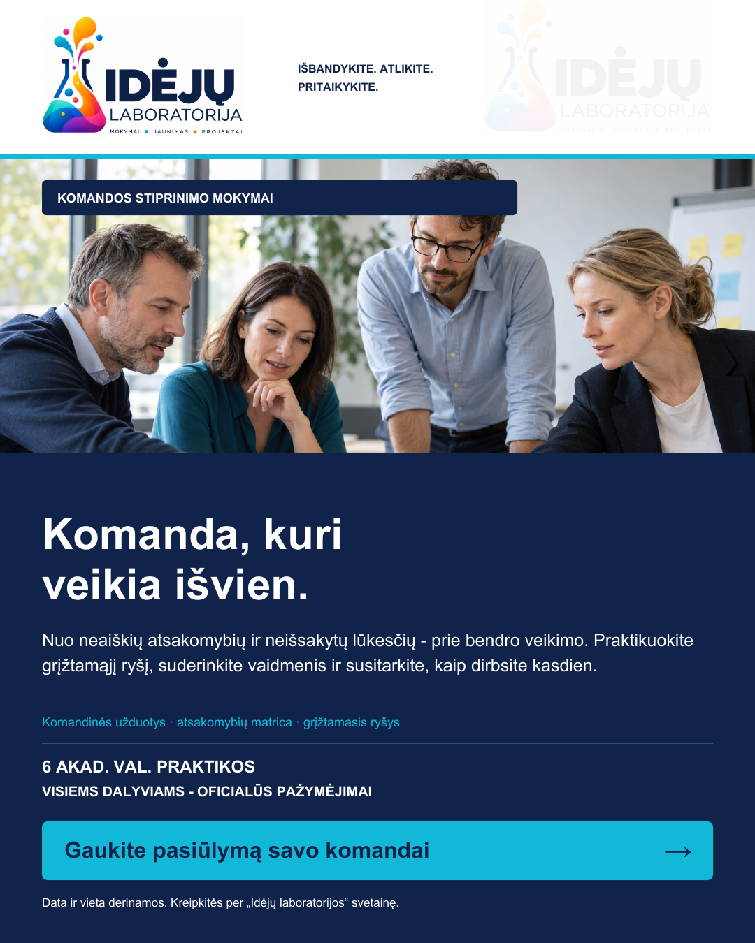 Komanda praktiškai: įrankiai geresniam bendradarbiavimui